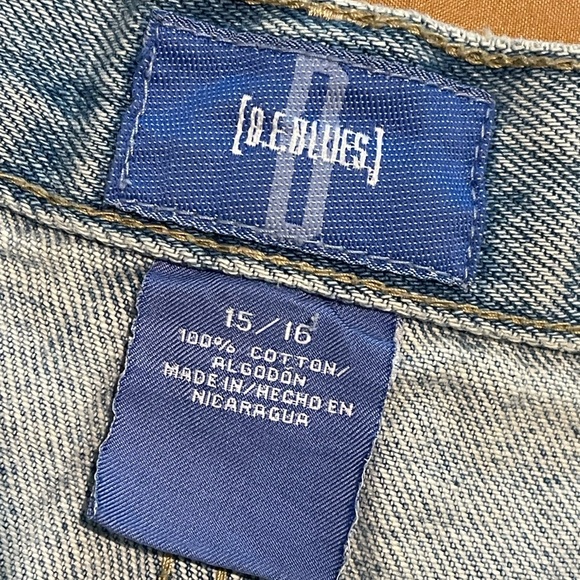 Vintage B.E. Blues High Waisted Denim Shorts Sz 11/12 - Picture 3 of 6